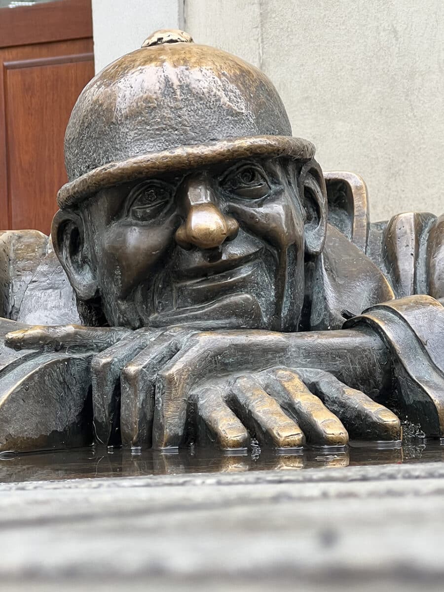 Čumil, the sewer worker, Bratislava.