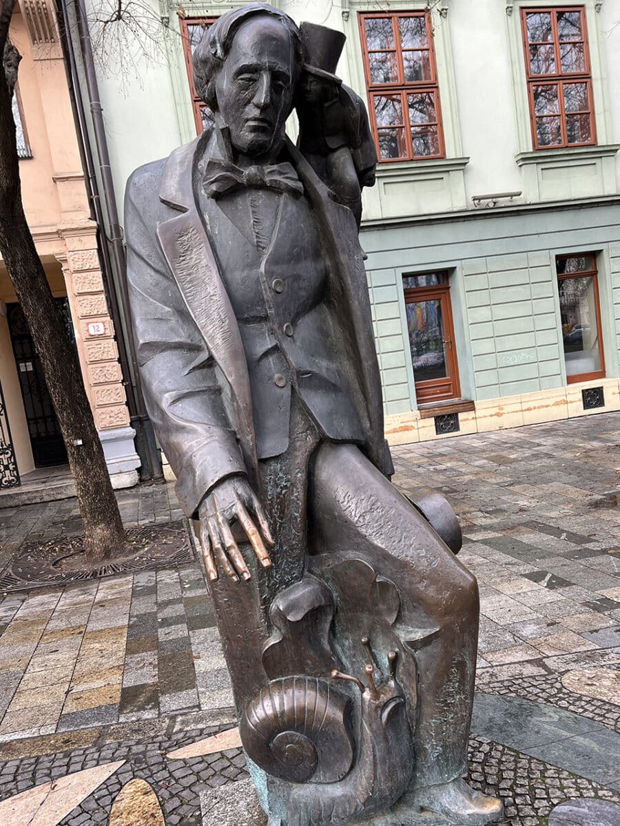 The quirky statues and monuments of Bratislava, Hans Christian Andersen.