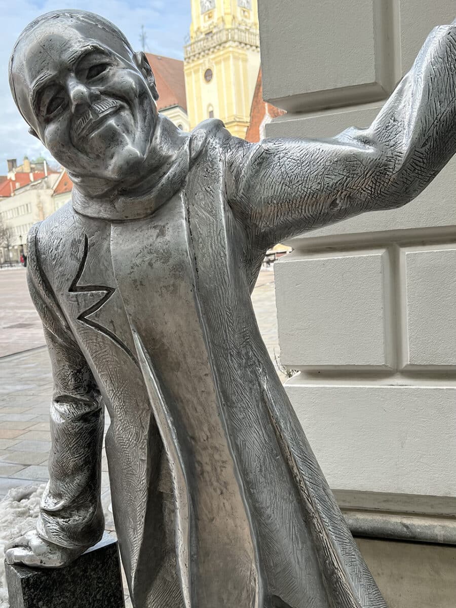 The quirky statues and monuments of Bratislava, Schöner Náci.